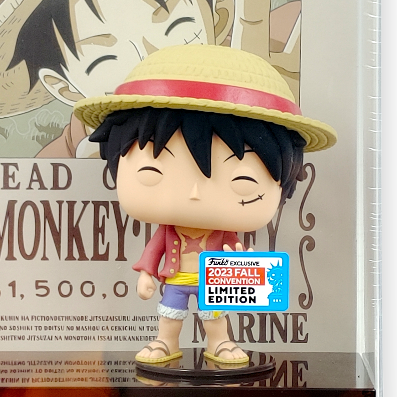 FUNKO POP<One Piece海賊王>路飛(通緝令背景盒)-No.1459