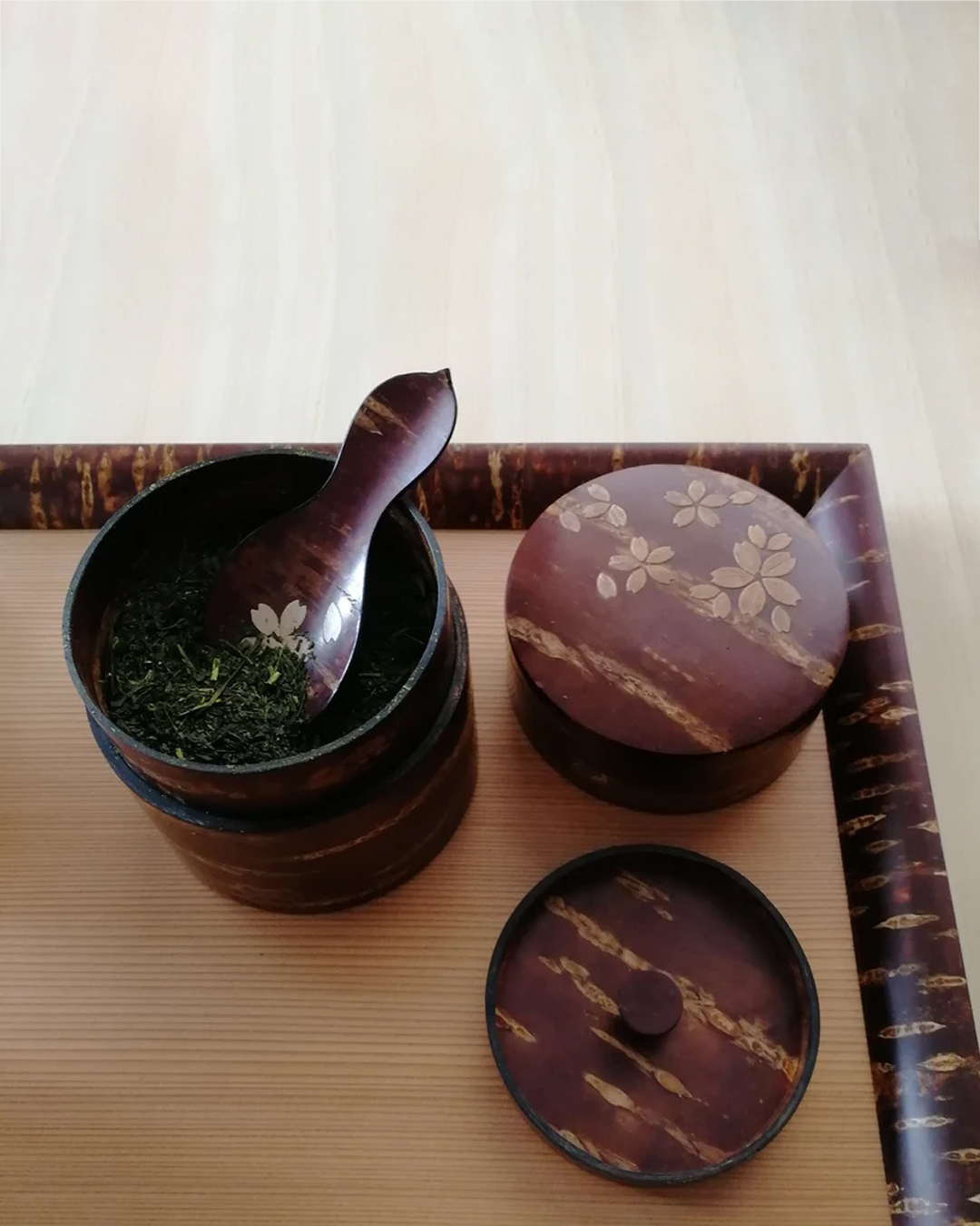天然櫻樹皮 茶葉匙｜角館伝四郎