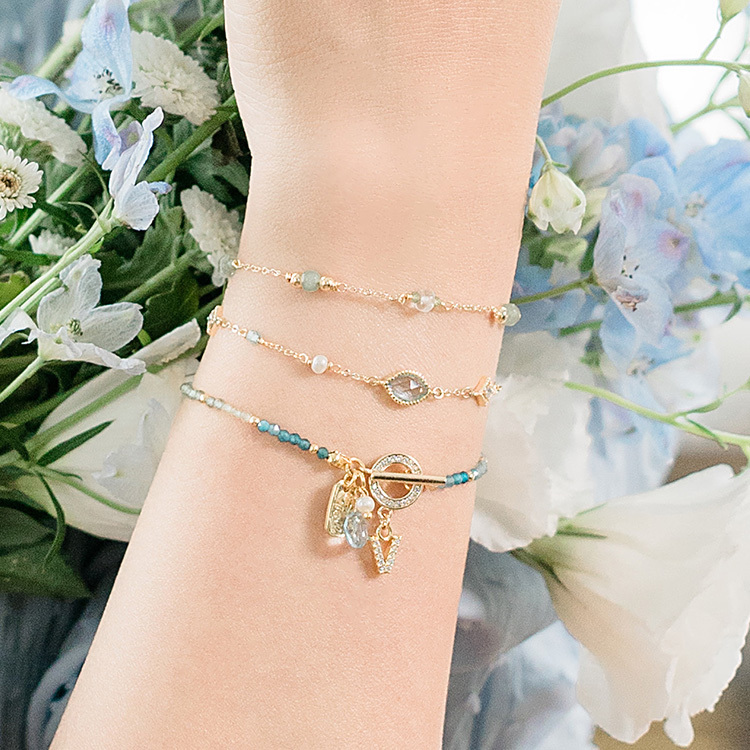 ♡彩寶鑲嵌｜公主的假日野餐 · Cinderella – 托帕石 – 手鍊