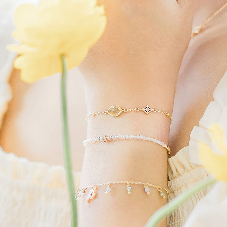 ♡彩寶鑲嵌｜公主的假日野餐 · Belle – 黃水晶 – 手鍊