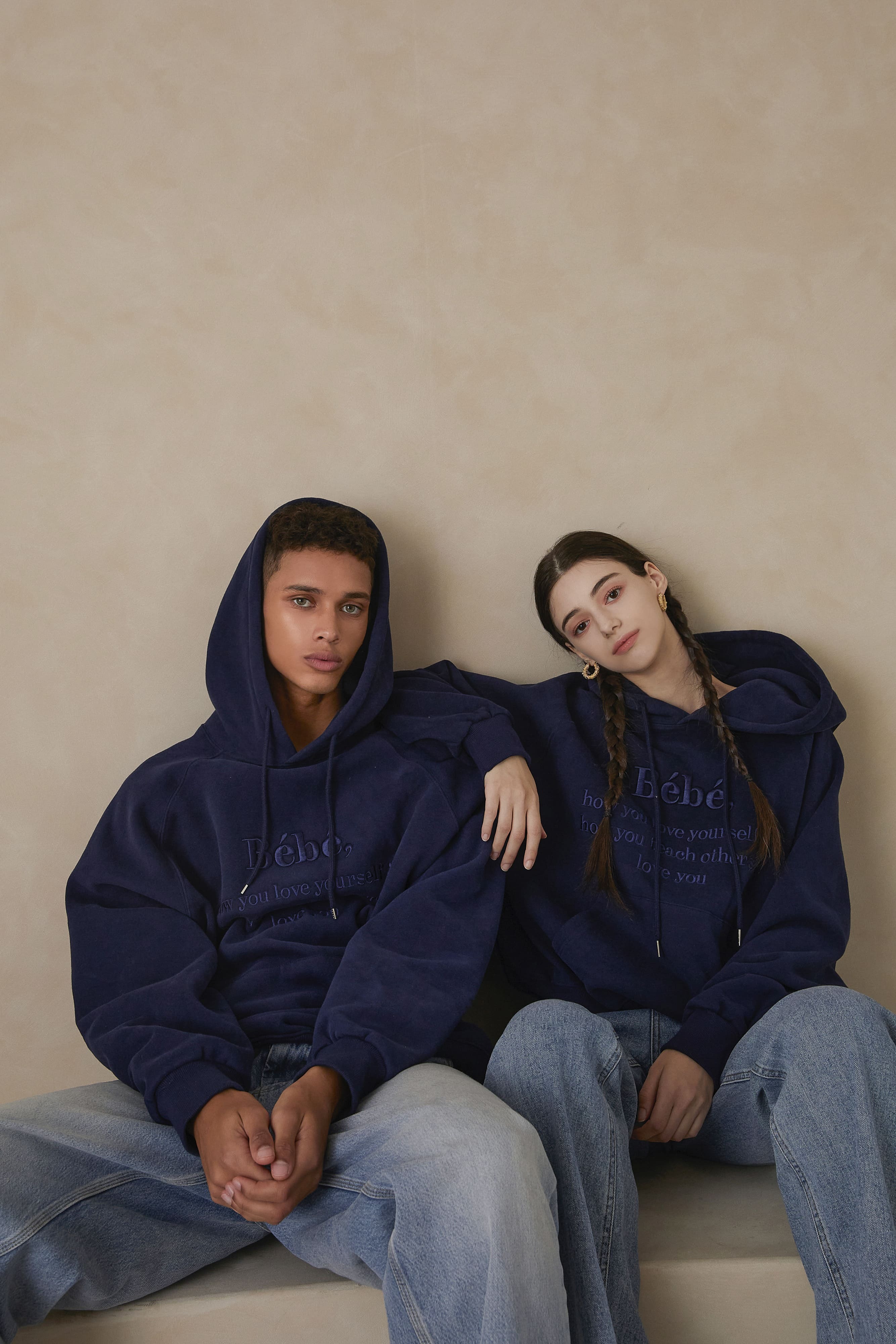 #黑五現貨特價 NOIRNINE BÉBÉ 刺繡連帽帽T