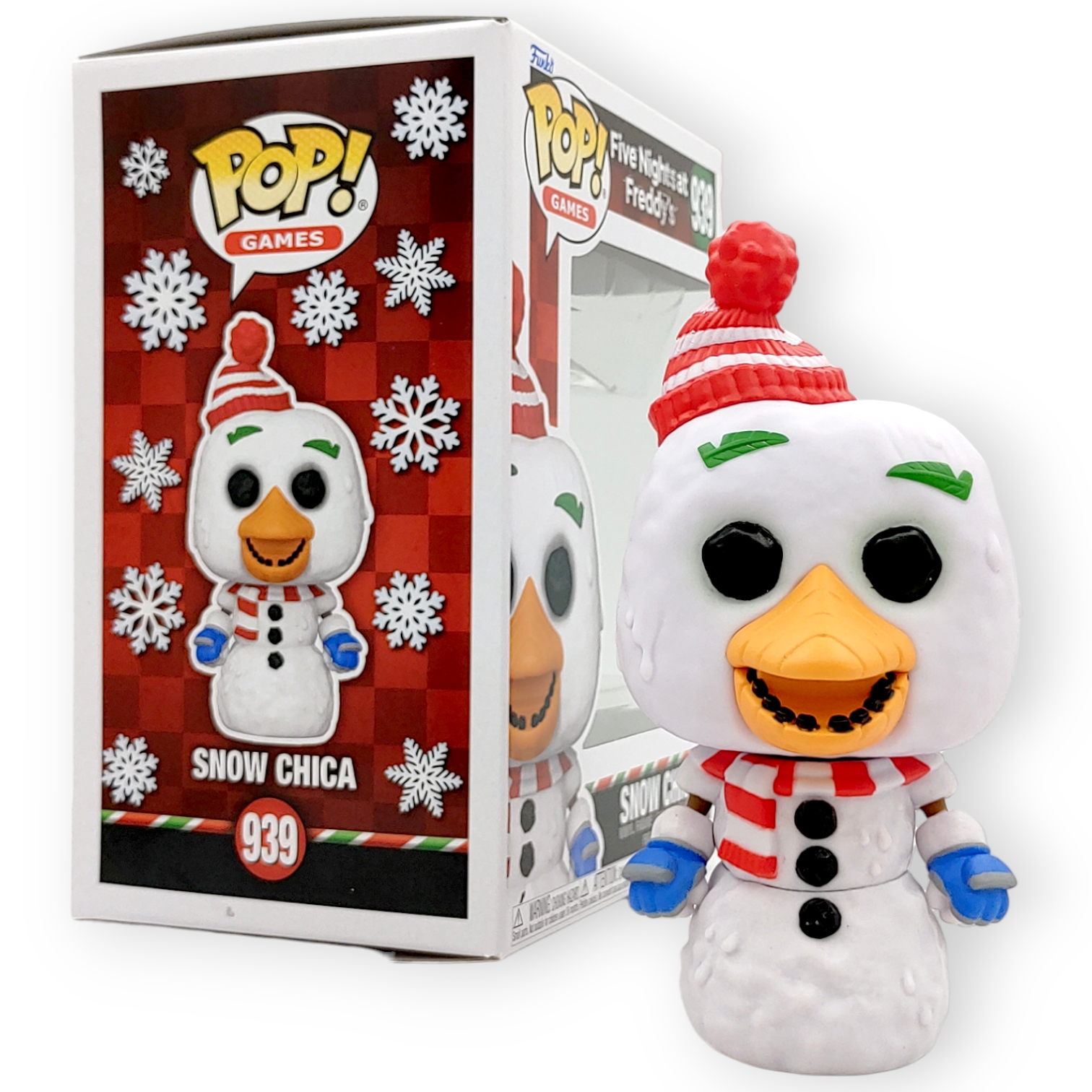 FUNKO POP<玩具熊的五夜後宮>雪人小雞哲卡Chica_聖誕節 -No.939