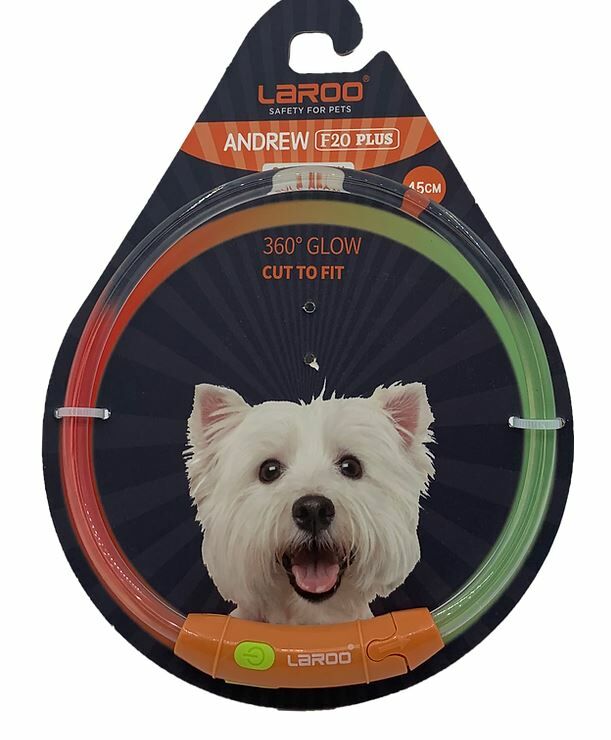 Laroo - LED Dog Collar-F20 Plus-Red&Green (45cm)