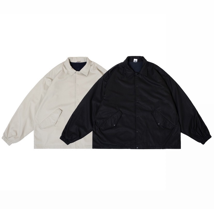 ANST 搖粒絨教練夾克 杏色/黑色AN.27