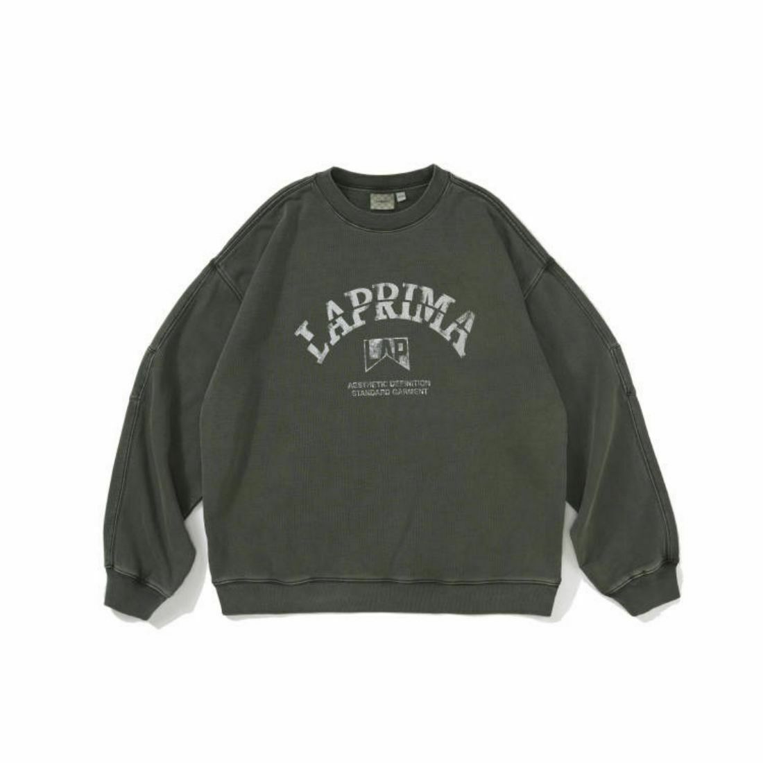 「LAPRIMA」23AW PRINTED CREW NECK HOODIE logo印花圓領長袖衛衣