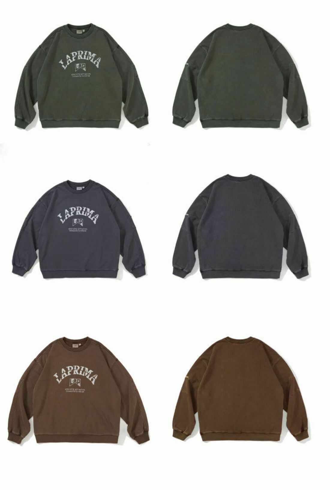 「LAPRIMA」23AW PRINTED CREW NECK HOODIE logo印花圓領長袖衛衣
