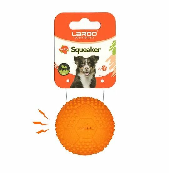 LaRoo - Squeaky Football-Orange