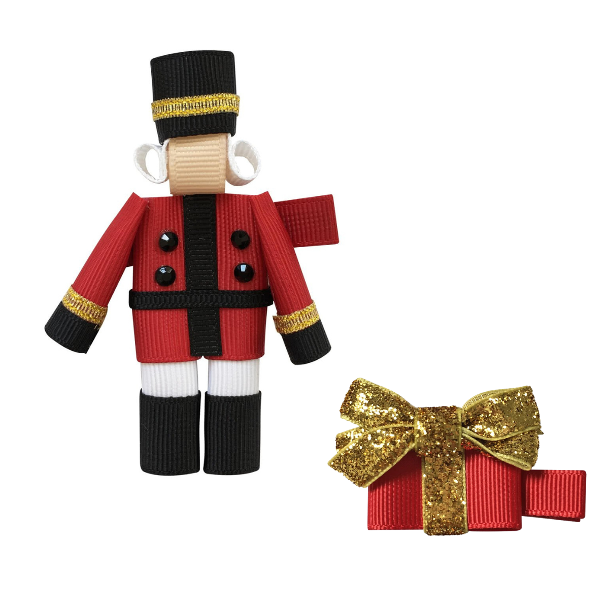 〖 Milledeux 〗胡桃鉗娃娃髮夾二入組