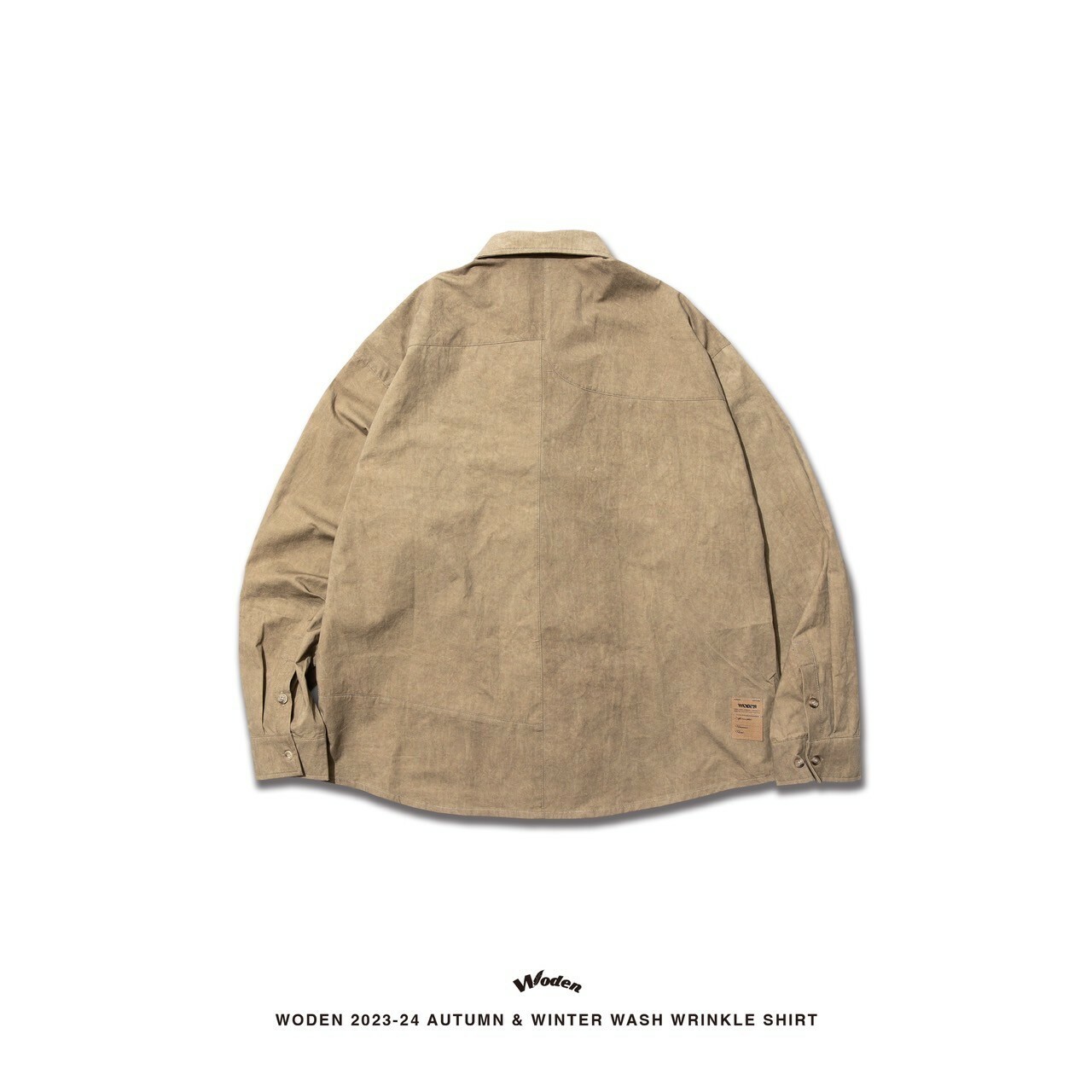 WODEN 2023-24 Autumn & Winter 014 Wash Wrinkle Shirt 水洗卡其