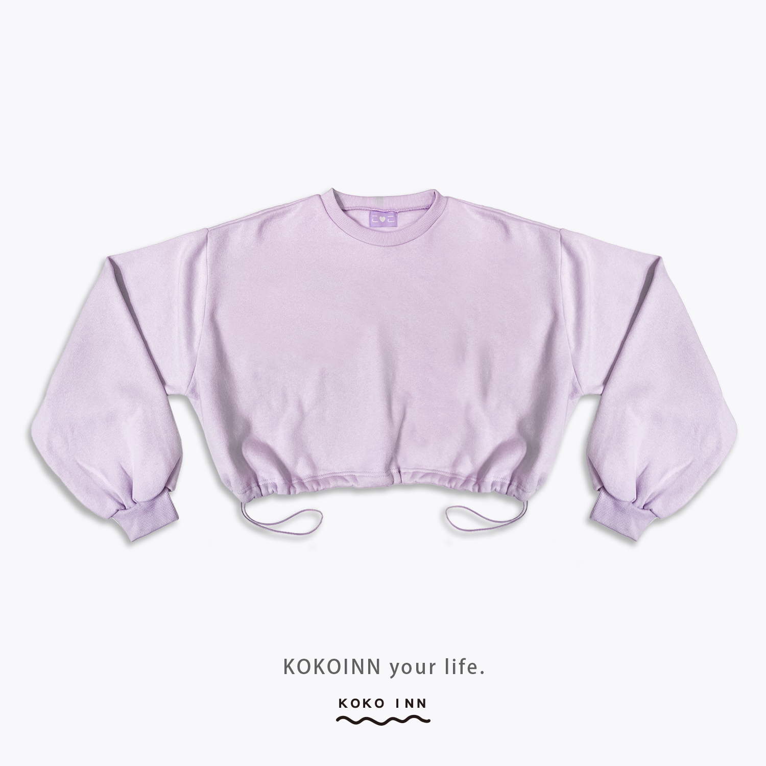 KOKOINN 側抽繩內刷毛短版衛衣