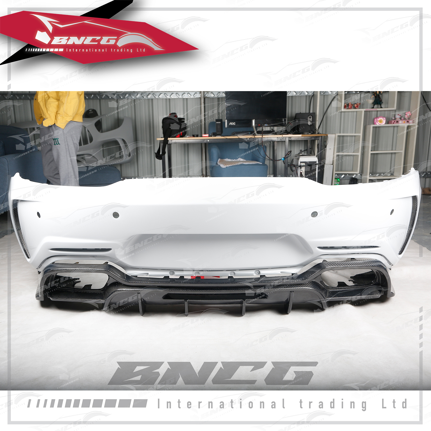 賓士 Benz AMG GT GTS 改裝 玻璃纖維 外觀件 空力套件 PD款 後保桿 後下巴