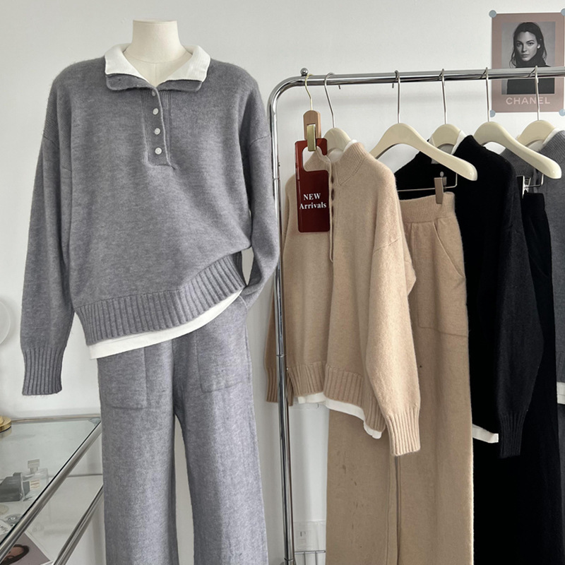 ᴋᴏʀᴇᴀ🇰🇷 冬季氣質風個性時尚兩件式毛衣套裝