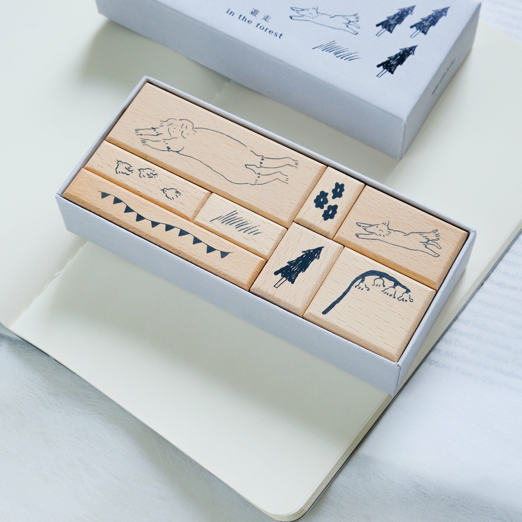 遊走 櫸木印章組8入｜dodolulu