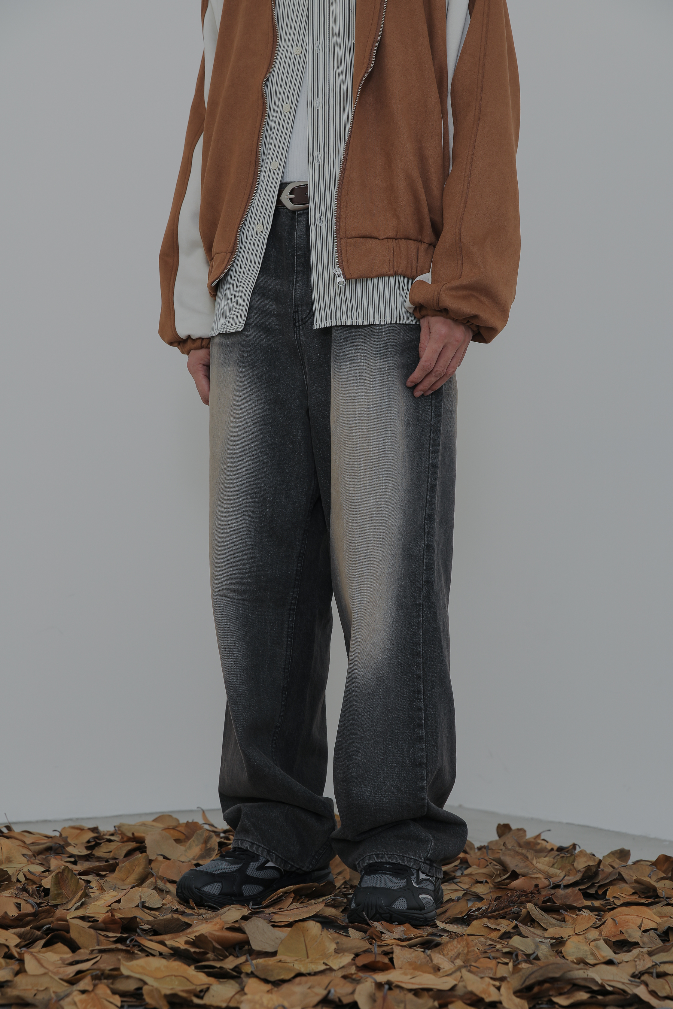 【Unisex】Tin Cat Washed Denim #牛仔褲