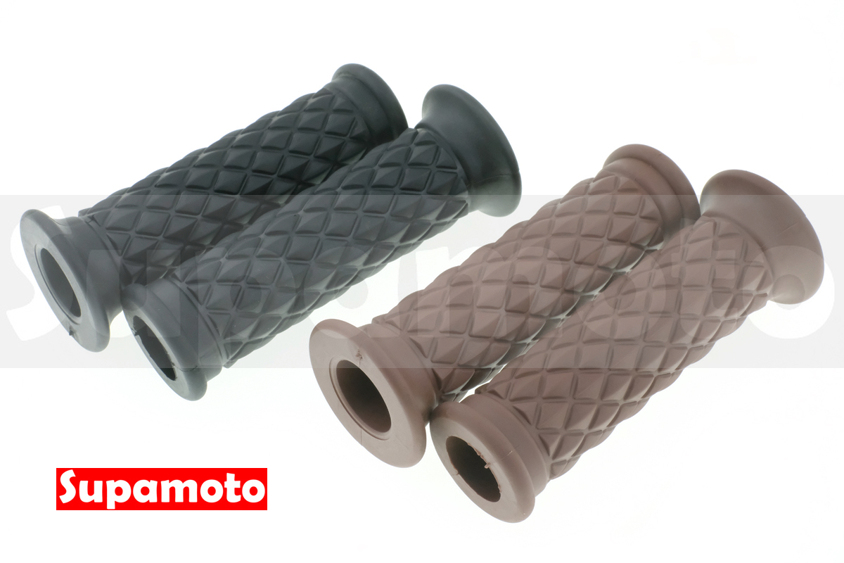 -Supamoto- 握把套 Q 菱格 有孔 端子鏡 手把鏡 通用 復古 改裝 握把 把套 手把 菱形 CB350