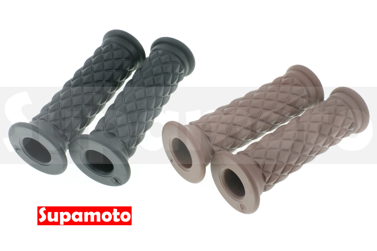 -Supamoto- 握把套 Q 菱格 有孔 端子鏡 手把鏡 通用 復古 改裝 握把 把套 手把 菱形 CB350