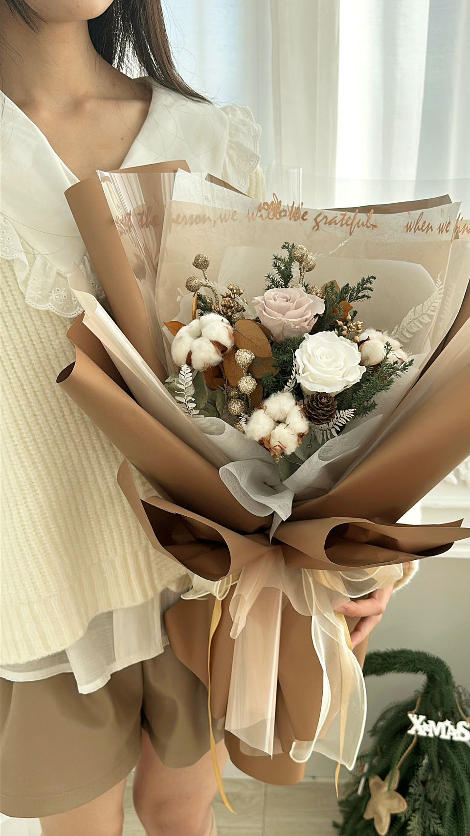 美拉德風格聖誕花束