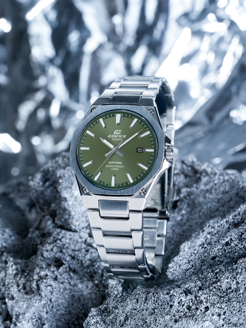 萬年鐘錶 - CASIO EDIFICE 系列  輕薄設計八角錶圈運動男錶  EFR-S108D-3AV  錶徑 : 39.9MM