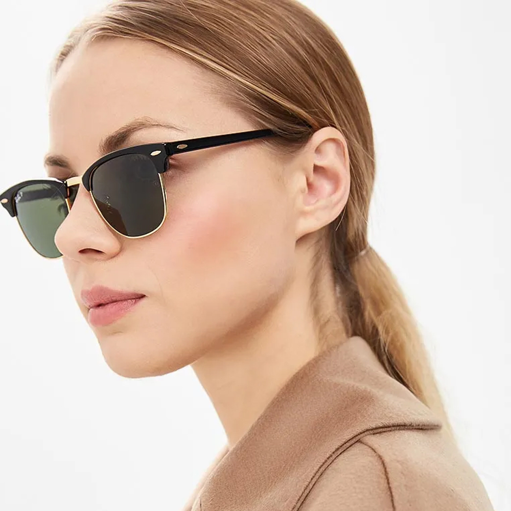 【RayBan】RB3016F 90158-55mm  超夯Clubmaster經典眉框太陽眼鏡