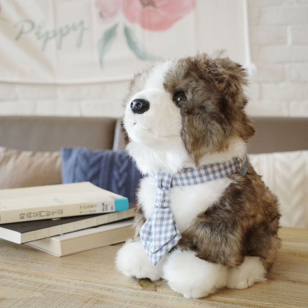 <寵物商品> PIPPY紳士格紋領結造型項圈/領巾 藍 (小型毛孩)