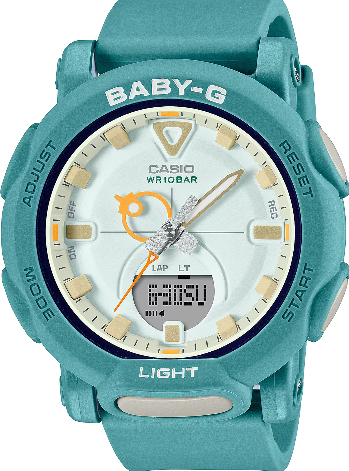 萬年鐘錶 - BABY-G   復古俏皮霧面運動雙顯電子錶 BGA-310RP-3A 錶徑 : 41.8MM