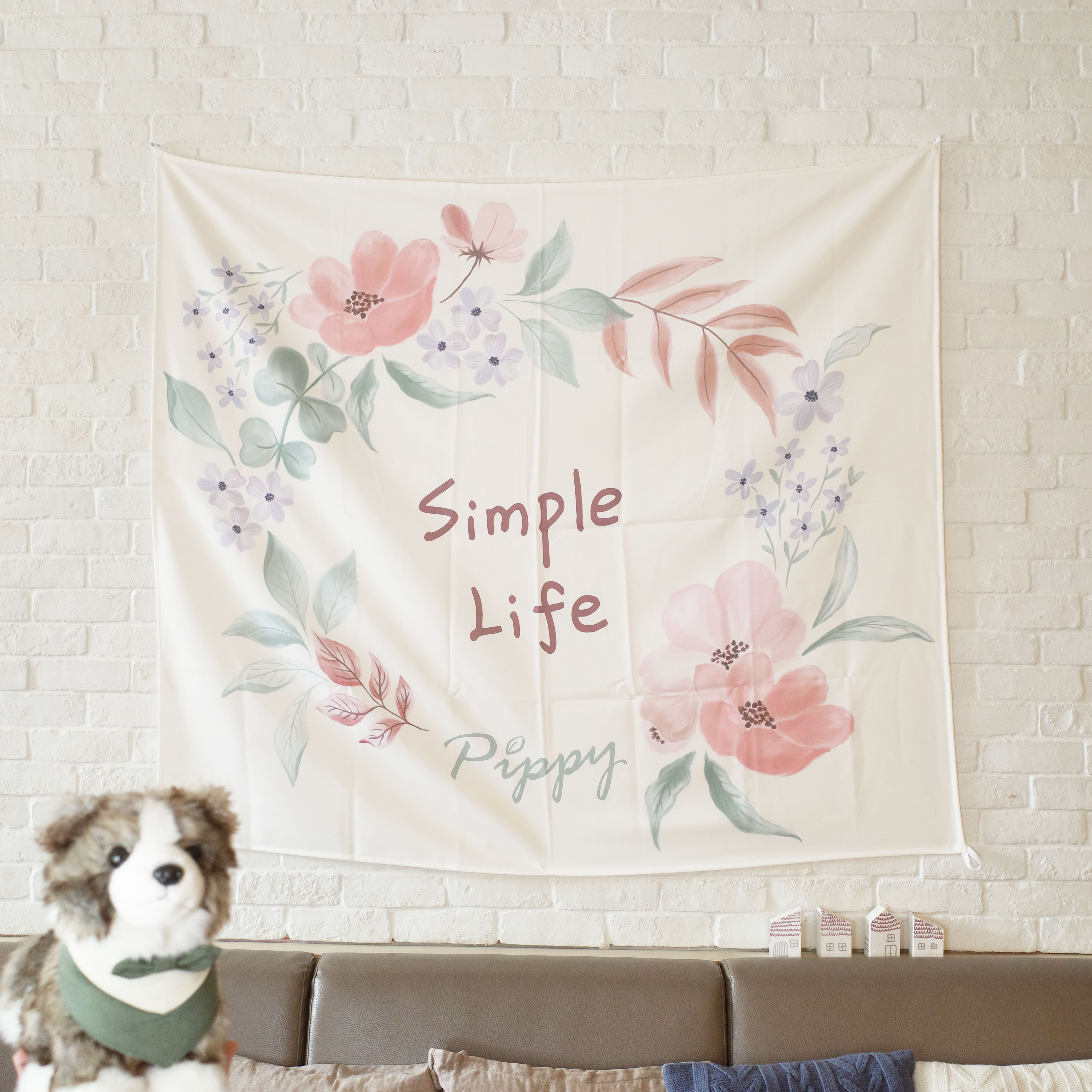 <官網限定>PIPPY印花/標語掛布 (家居裝飾/露營) 藍.綠