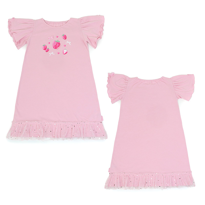 【日本Mother Garden】荷葉連身裙 野草莓（M／L）