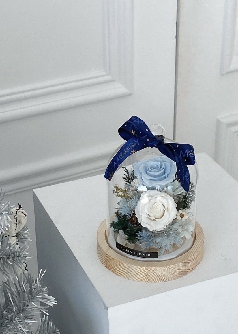 永生花夜燈-聖誕雪花