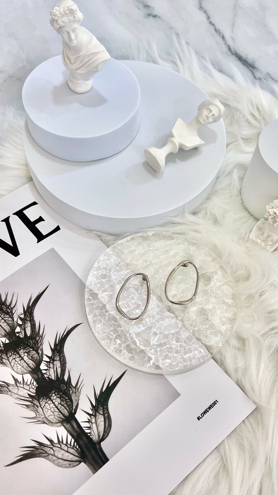 【Calvin Klein】CK飾品 不規則圓穿式耳環CKF35000450 現代鐘錶