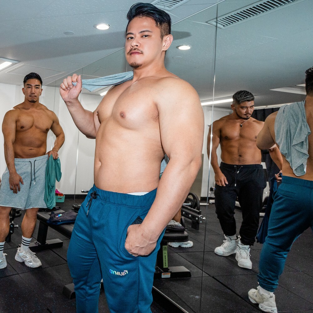 GYMUP Cotton Pants 02 修身純棉運動長褲 普魯士藍