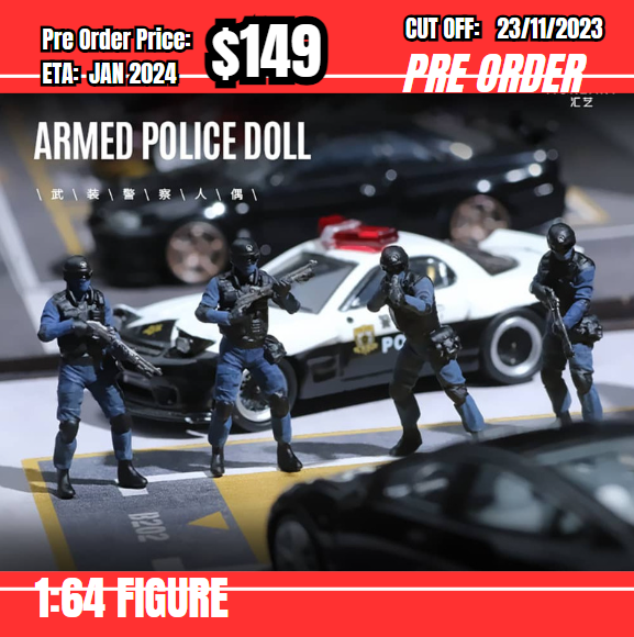 PO-$149 * Moreart * 1:64 Figure Armed Police Doll [OD17/11]