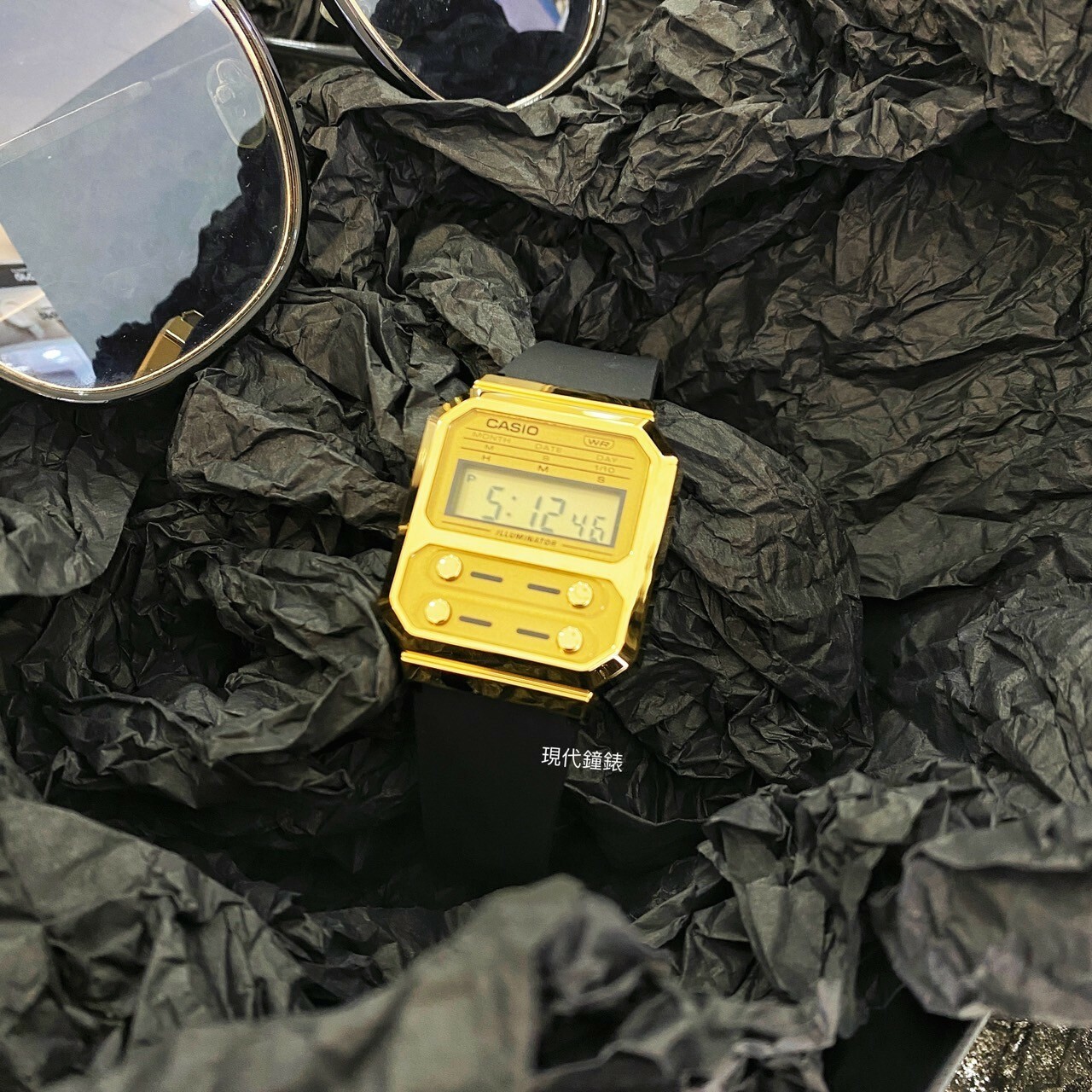 【CASIO 卡西歐】復古方型電子錶 A100WEFG-9A 32.7mm 現代鐘錶