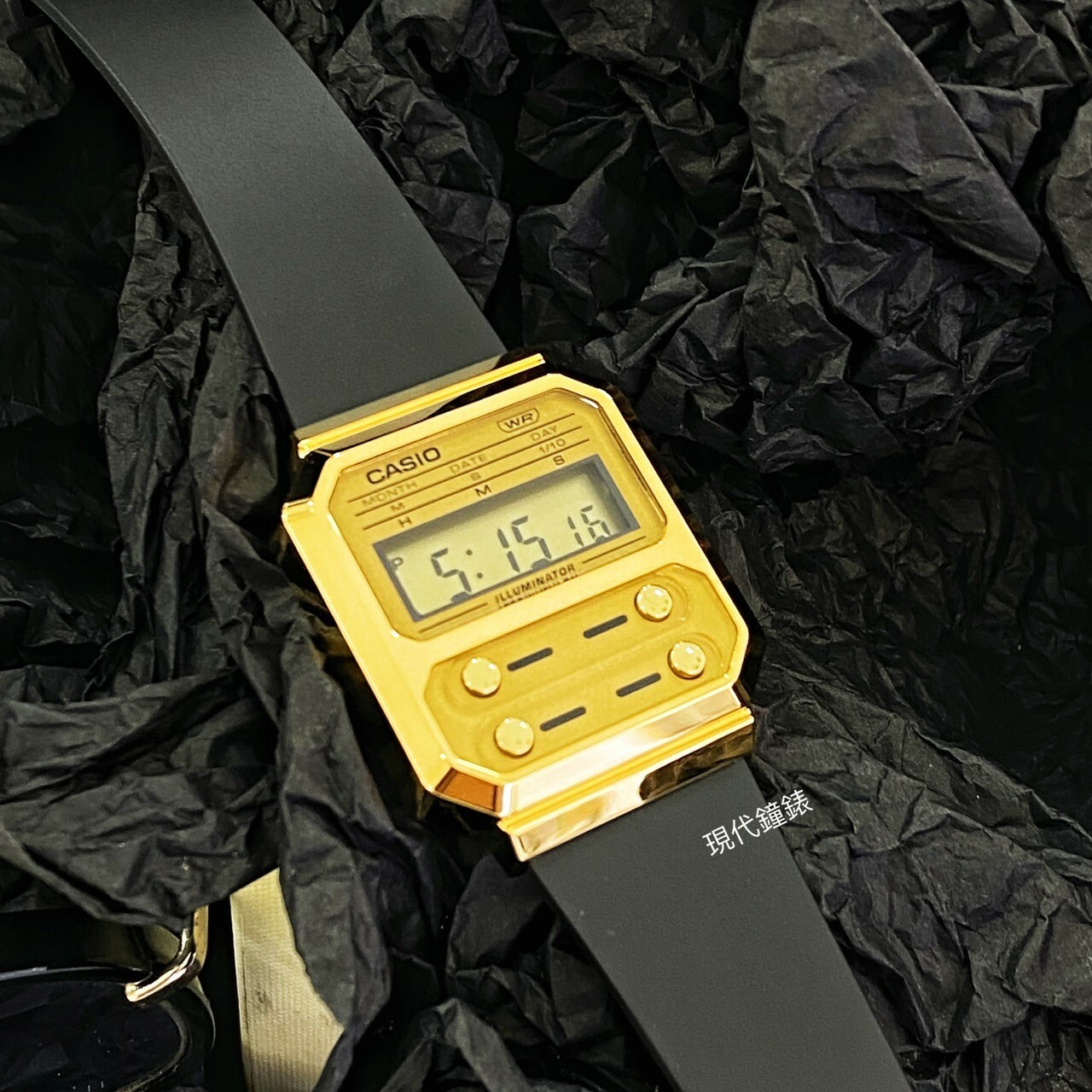 【CASIO 卡西歐】復古方型電子錶 A100WEFG-9A 32.7mm 現代鐘錶