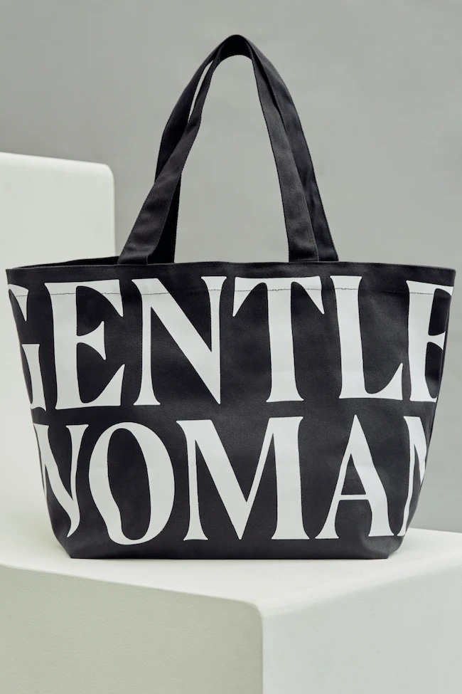 GENTLEWOMAN  CANVAS TOTE BAG : BLACK