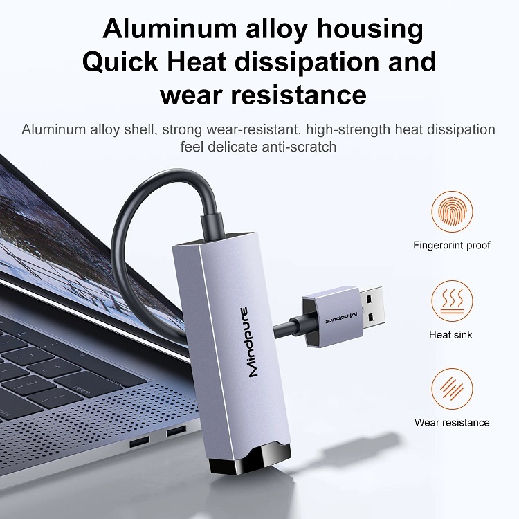 Mindpure USB 3.0 轉 Gigabit 網路轉接器 UR004