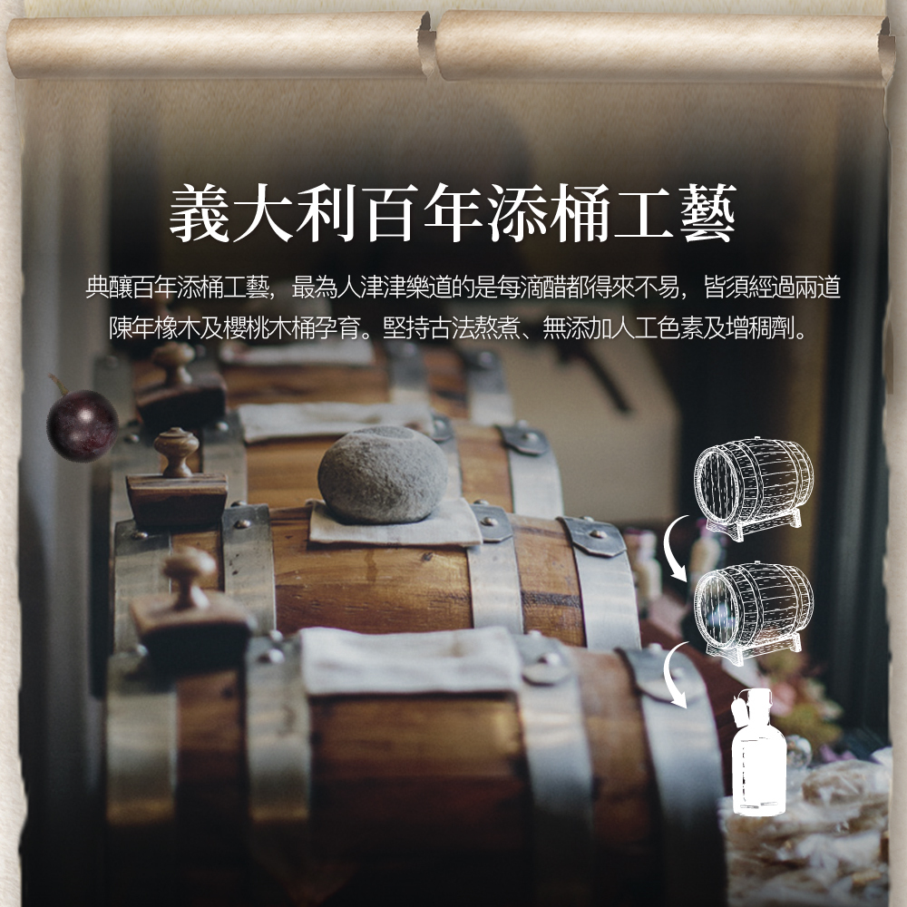 典釀義大利嚴選雙星巴薩米克醋250ml