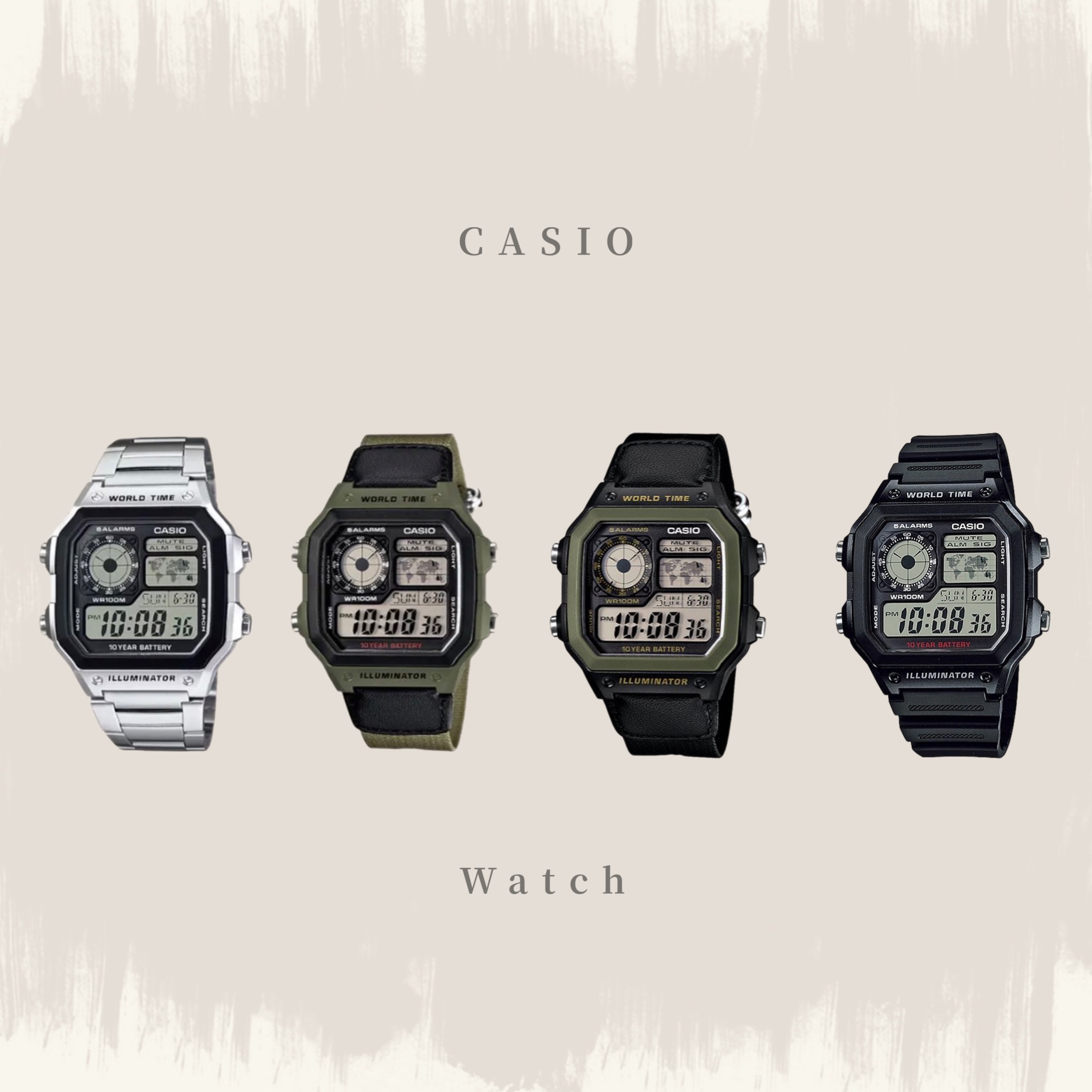 CASIO 經典世界地圖手錶