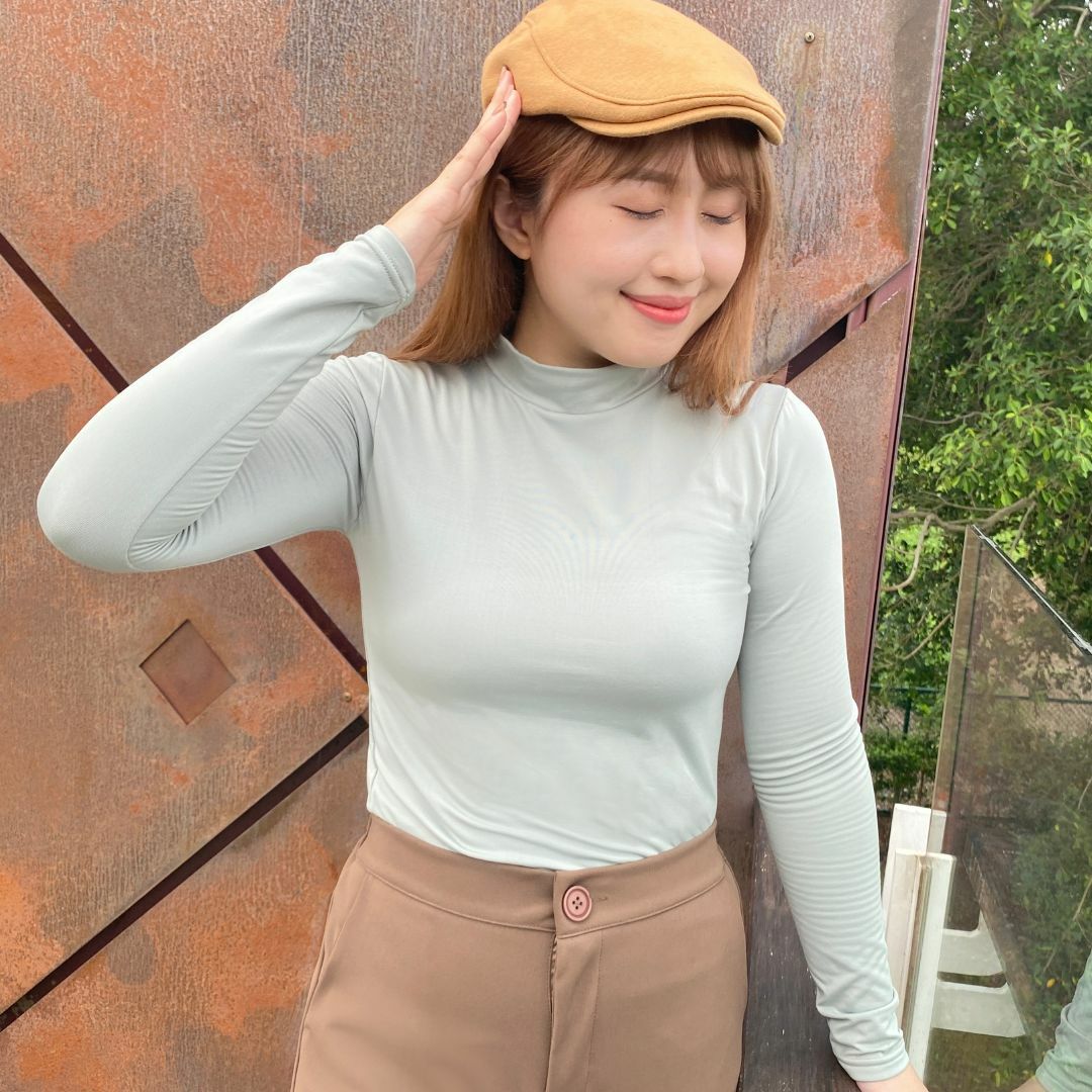 【立領】速暖絨保暖衣3.0-莫迪綠