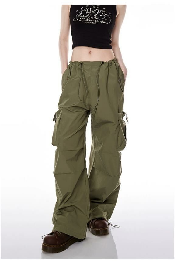 Multi-pocket vintage cargo pants