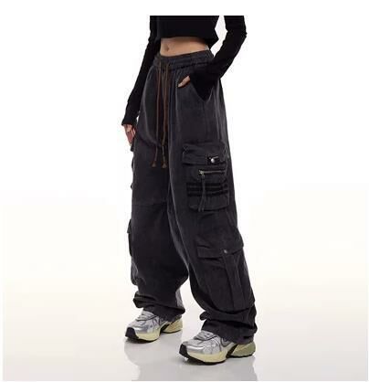 Retro straight casual pants