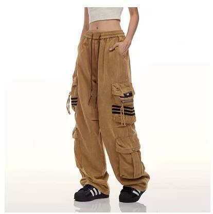 Retro straight casual pants