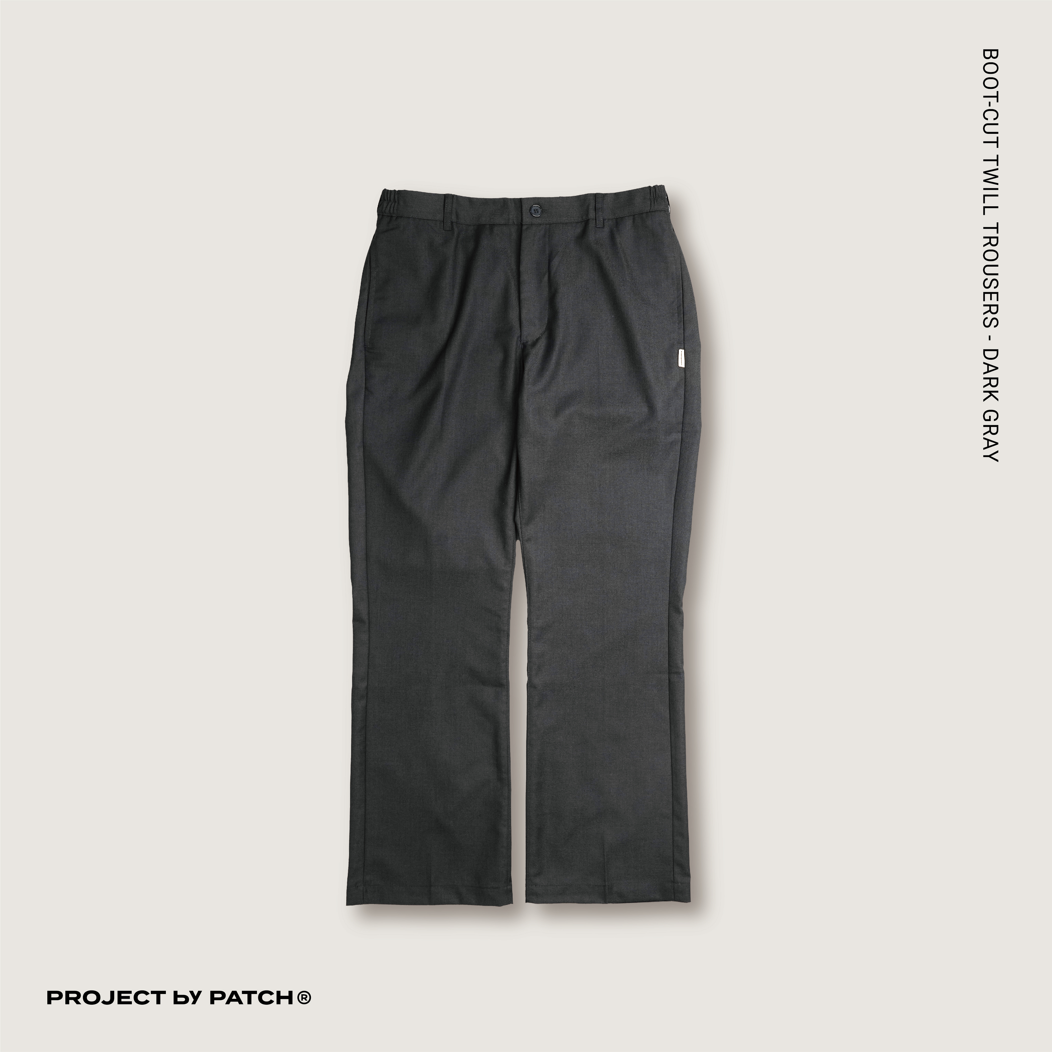 P.B.P - BOOT-CUT TWILL TROUSERS