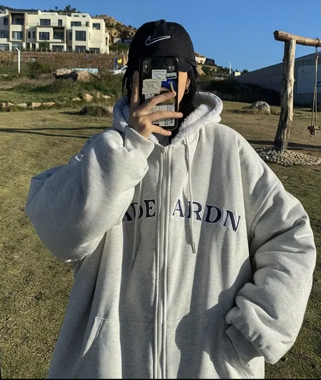 加絨加厚衛衣外套