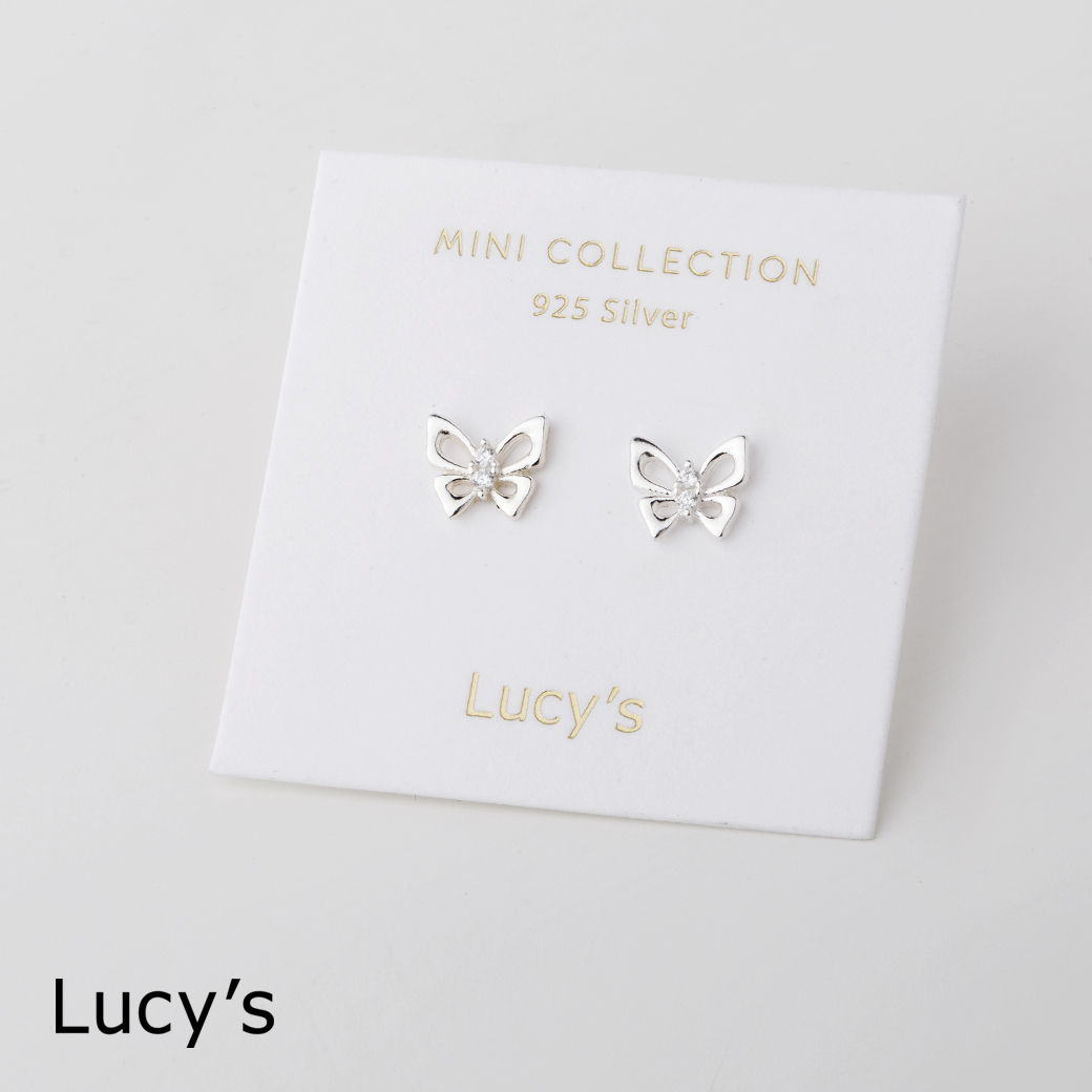 *925純銀〔輕銀系列〕蝶緣 耳環 (106631)