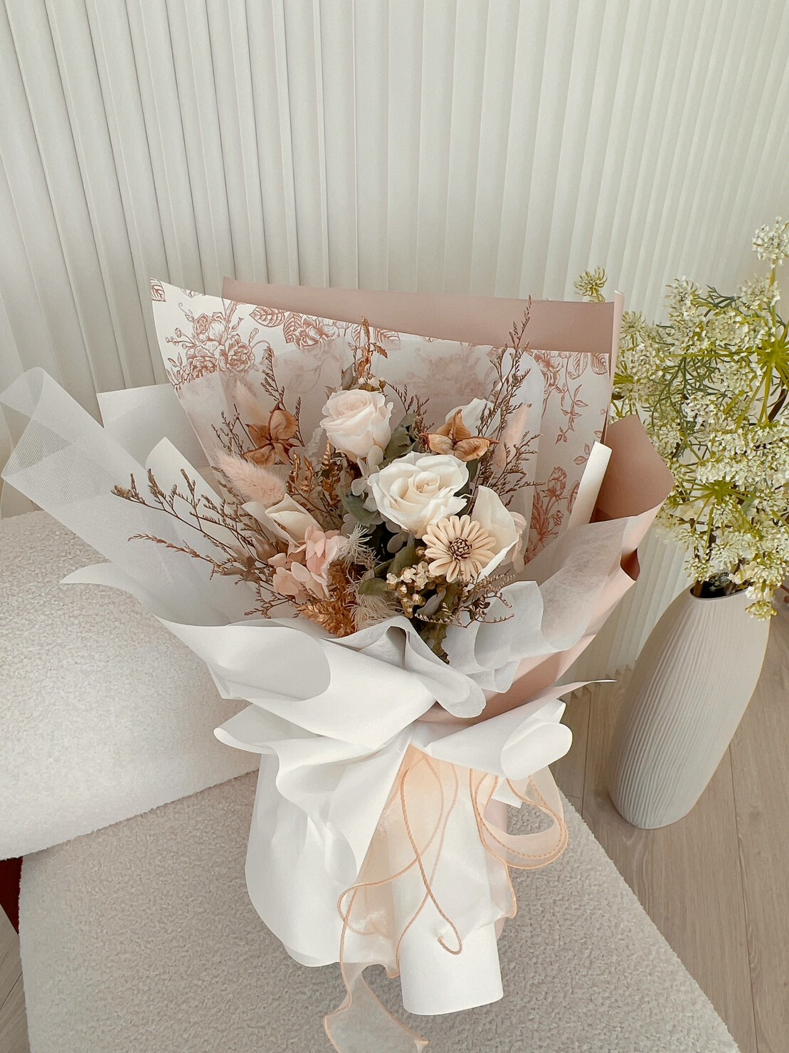 乾燥永生花束-時雨