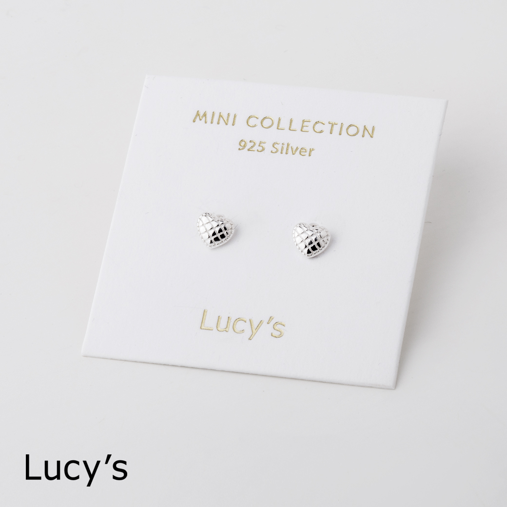 *925純銀〔輕銀系列〕菠蘿愛心 耳環 (106407)