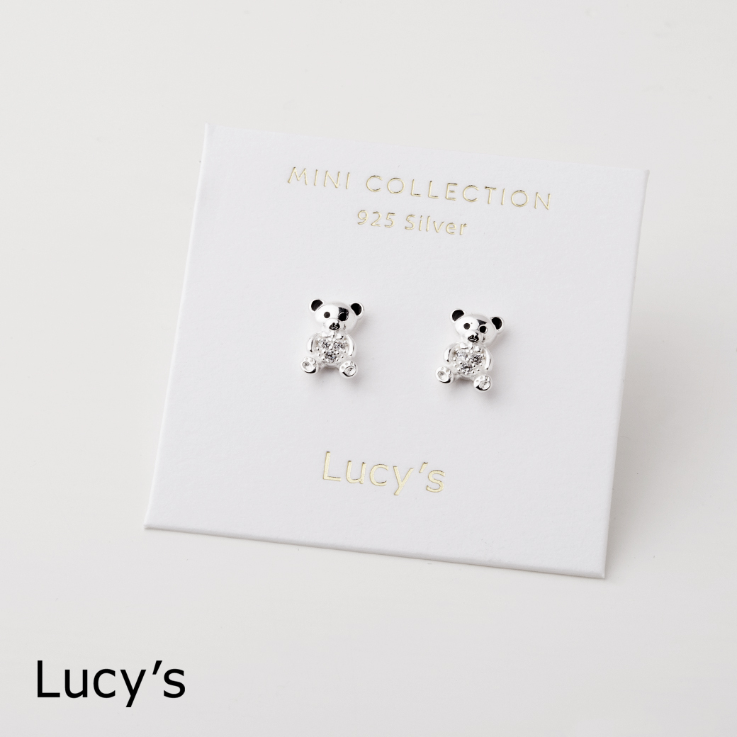 *925純銀〔輕銀系列〕小泰迪 耳環 (106632)