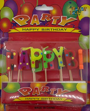 [ 包裝材料 ] 英文字生日快樂-造型蠟燭  一組入
