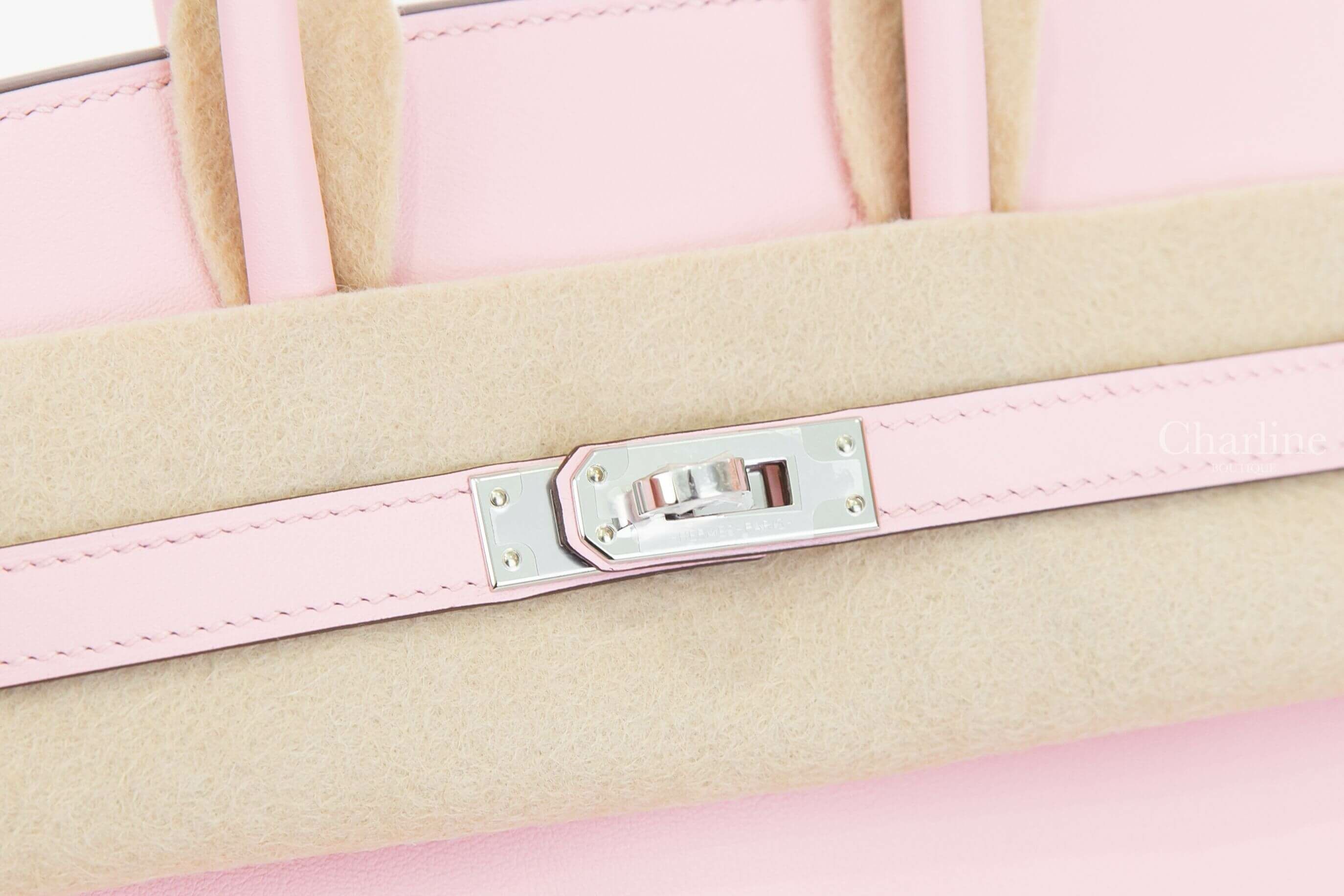 Hermès Birkin 25cm 3Q Rose Sakura Swift 櫻花粉銀釦鉑金包