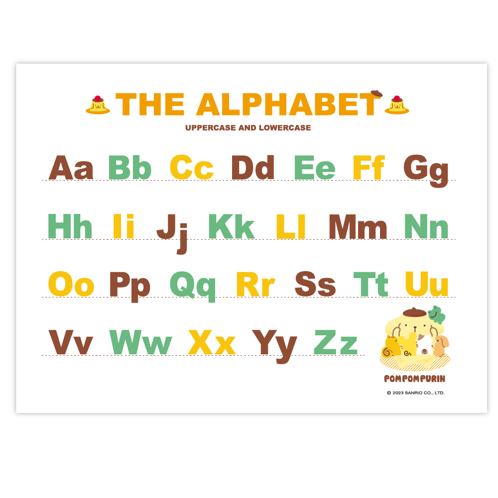 布丁狗正版授權ABC字母掛布